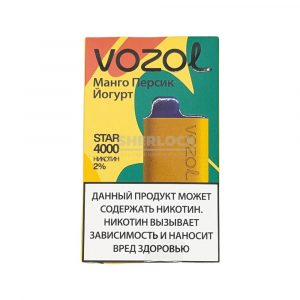 Электронная сигарета VOZOL STAR 4000 (Манго персиковый йогурт) купить с доставкой в Екатеринбургу и области, по России и СНГ. Цена. Изображение №10. 